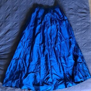 Reggio Blue Full-Length Formal Skirt